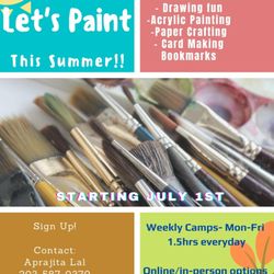 Aprajita Art - Summer Art Camps in Bridgewater, NJ
Online and In-person options available. https://bit.ly/3tQpo07