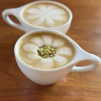 iJAVA Cafe - Pistachio & coconut cream Lattes. - Cafes Near Me - San Jose, California
