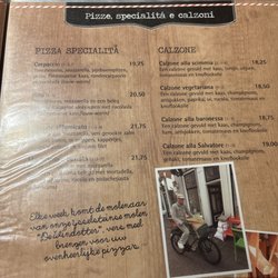 Pizzeria Ristorante Piccola Italia - The pizza menu