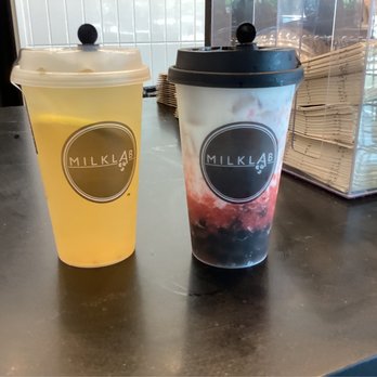MILKLAB - Smoky Hollow - Our selections.. Yuzu Tea and a Strawberry Something with Almond Milk.. My bad - Bubble Tea Near Me - Raleigh, North Carolina MILKLAB - Smoky Hollow - Our selections.. Yuzu Tea and a Strawberry Something with Almond Milk.. My bad - Bubble Tea Near Me - Raleigh, North Carolina