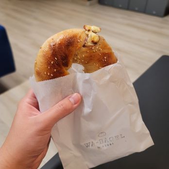 WA-BAGEL - Red bean and cream cheese bagel - Bagels Near Me - Vancouver, British Columbia WA-BAGEL - Red bean and cream cheese bagel - Bagels Near Me - Vancouver, British Columbia
