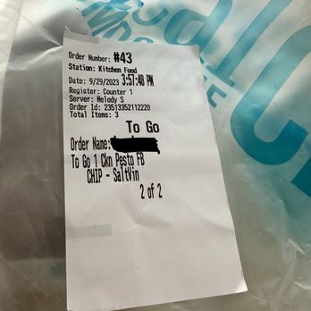 Tropical Smoothie Cafe - Receipt - Juice Bars & Smoothies Near Me - Stuart, Florida