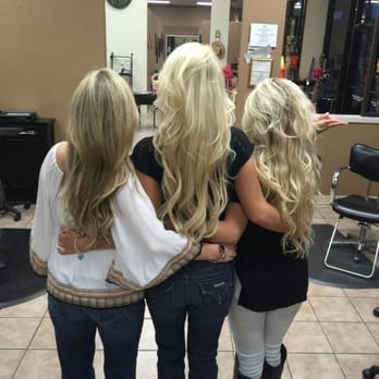 Buddy Sharp Salon - We ALL three have Buddy's extensions! ... I'm in the middle. - Hair Salons Near Me - Addison, Texas