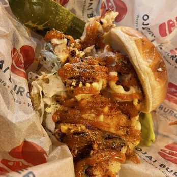 Ojai Burger - Spicy Ojai Chicken Sandwich - Burgers Near Me - Orange, California Ojai Burger - Spicy Ojai Chicken Sandwich - Burgers Near Me - Orange, California