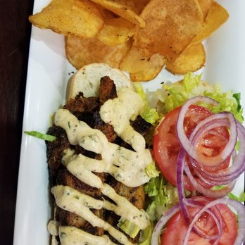 Acadian Grille Scratch Kitchen - Blackened catfish po boy with chips - Cajun/Creole Near Me - Omaha, Nebraska