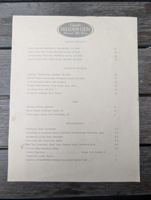 Menu photo 1 Carmel’s Hidden Gem Carmel by the Sea, CA Menu photo 1 Carmel’s Hidden Gem Carmel by the Sea, CA