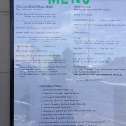 a menu for a mexican restaurant a menu for a mexican restaurant
