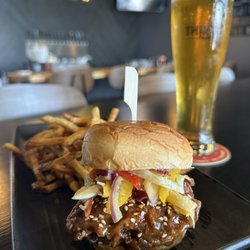 Thirst Taphouse - Philly slider with a side of cheese sauce