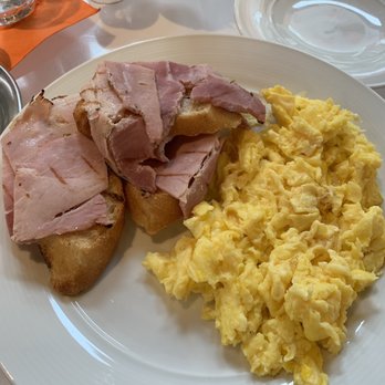 Kafe Leopold - Scrambled eggs, toast with ham - Austrian Near Me - Washington, DC, District of Columbia