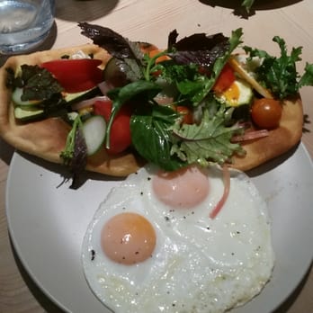 The Farmer's Apprentice - Flatbread with eggs - French Near Me - Vancouver, British Columbia The Farmer's Apprentice - Flatbread with eggs - French Near Me - Vancouver, British Columbia