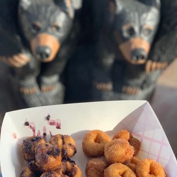 Lit'l Donut Shop - Blueberry (left) cinnamon sugar (right) - Donuts Near Me - Gatlinburg, Tennessee Lit'l Donut Shop - Blueberry (left) cinnamon sugar (right) - Donuts Near Me - Gatlinburg, Tennessee