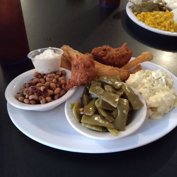 Too Fat Sister’s Kitchen  - Catfish, blackeyed peas, green beans, and hush puppies - Southern Near Me - Tuscumbia, Alabama