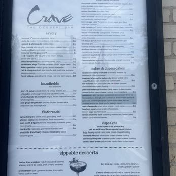 Crave Dessert Bar - Menu - Bars Near Me - Asheville, North Carolina Crave Dessert Bar - Menu - Bars Near Me - Asheville, North Carolina