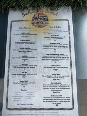 Menu photo 6 Bushwacker Landing Pensacola, FL Menu photo 6 Bushwacker Landing Pensacola, FL