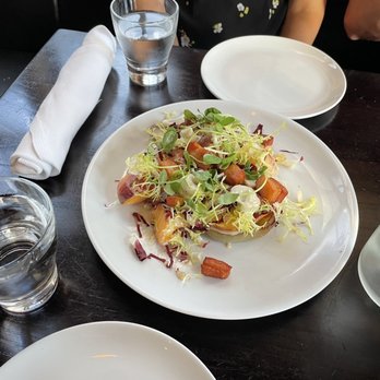 Evangeline - Peach salad - Cajun/Creole Near Me - Calistoga, California Evangeline - Peach salad - Cajun/Creole Near Me - Calistoga, California