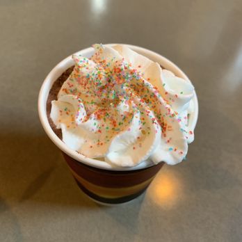Deltina Coffee Roasters - Hot Chocolate with sprinkles - Coffee & Tea Near Me - Oceano, California Deltina Coffee Roasters - Hot Chocolate with sprinkles - Coffee & Tea Near Me - Oceano, California