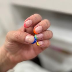 Sea Star Nails - Love my colorful French tips!