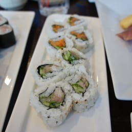 Negi toro roll (#49) ($2.95) and spicy salmon roll (#45) ($2.75)