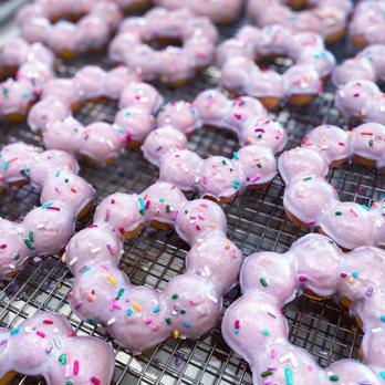 Mochinut - Long Beach - pink frosted donuts with sprinkles - Donuts Near Me - Long Beach, California