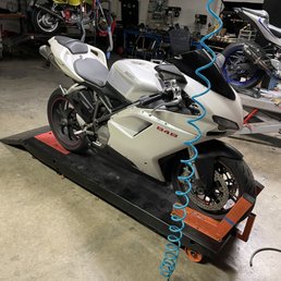 My bike at the shop My bike at the shop