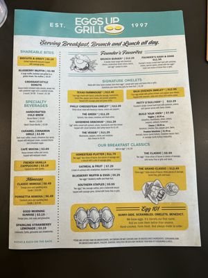 Menu photo 4 Eggs Up Grill Apex, NC