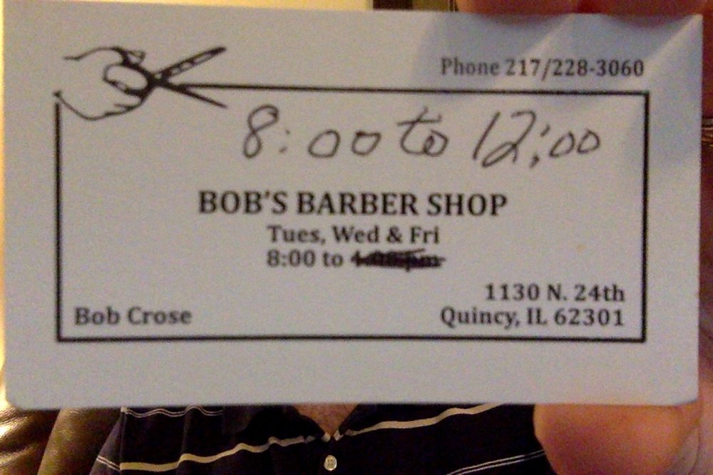 BOBS BARBER SHOP Updated October 2024 1130 N 24th St, Quincy