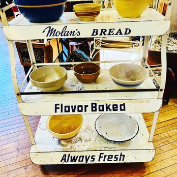 ReFabulous - Vintage Molan's Bread Grocery Store 3 Tiered Metal Display Cart - Antiques Near Me - Cedarburg, Wisconsin