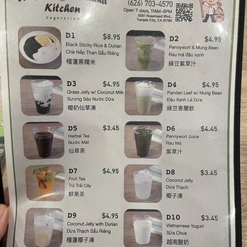 Happy Buddha Kitchen - Drink Menu as of January 2024 - Vegetarian Near Me - Temple City, California Happy Buddha Kitchen - Drink Menu as of January 2024 - Vegetarian Near Me - Temple City, California