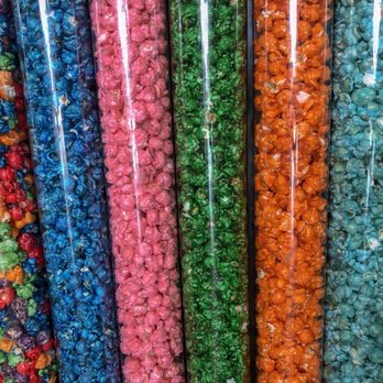 Popcorn Bliss - a variety of colored popcorns - Popcorn Shops Near Me - Castle Rock, Colorado Popcorn Bliss - a variety of colored popcorns - Popcorn Shops Near Me - Castle Rock, Colorado