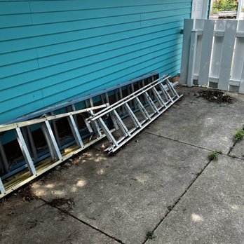 Complete Painting & Carpentry - Ladders that have been here for 6 months and in painted gate that was built by an imbecile - Painters Near Me Complete Painting & Carpentry - Ladders that have been here for 6 months and in painted gate that was built by an imbecile - Painters Near Me