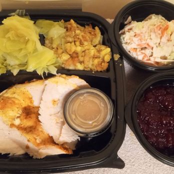 Golden Corral Buffet & Grill - Holiday Roasted Turkey individual meal with seafood salad and yeast rolls added on - American Near Me - Layton, Utah