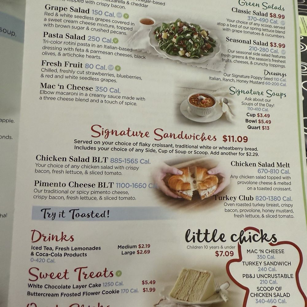 Chicken Salad Chick - Menu 1/25 - Southern Near Me - Whitestown, Indiana Chicken Salad Chick - Menu 1/25 - Southern Near Me - Whitestown, Indiana