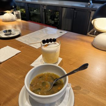 North Italia - Beautiful soup and whiskey sour - Italian Near Me - Miami, Florida North Italia - Beautiful soup and whiskey sour - Italian Near Me - Miami, Florida