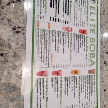 Elite Boba - Menu - Bubble Tea Near Me - Naperville, Illinois