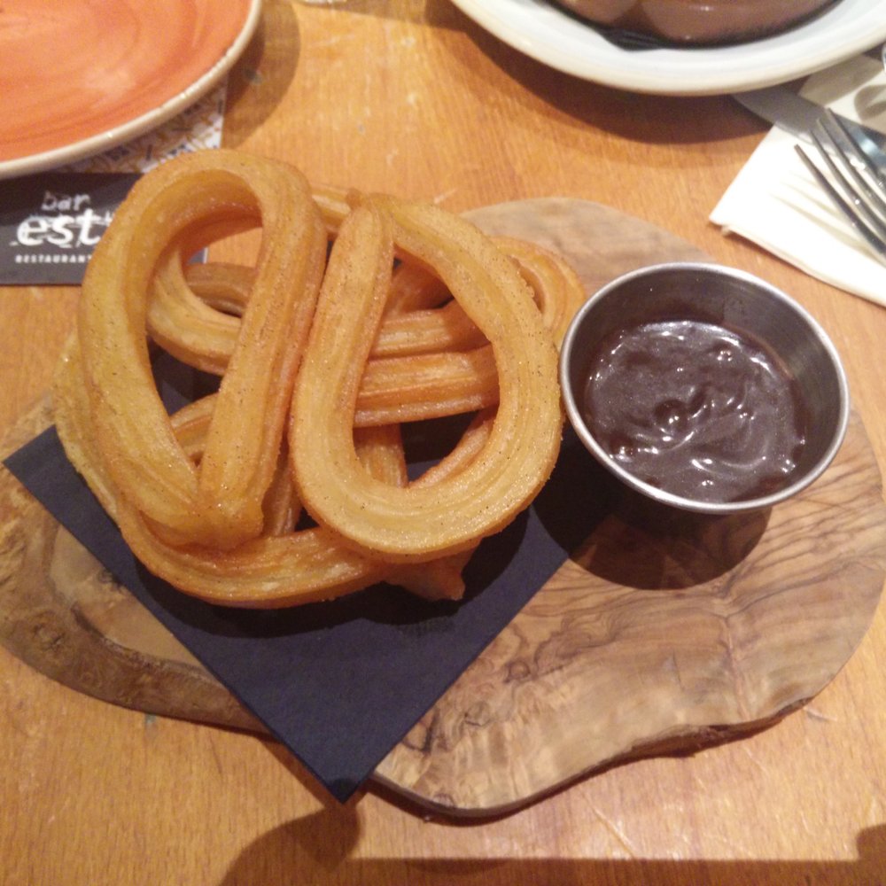 My churros with chocolate sauce