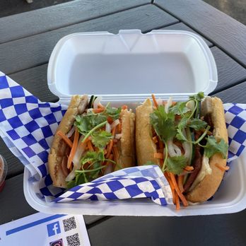 Astoria Bánh Mì - two sandwiches in a styrofoam container - Vietnamese Near Me - Warrenton, Oregon Astoria Bánh Mì - two sandwiches in a styrofoam container - Vietnamese Near Me - Warrenton, Oregon