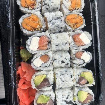 Osaka Sushi - 3 roll Lunch special. Came with soup and salad - Sushi Bars Near Me - Tenafly, New Jersey
