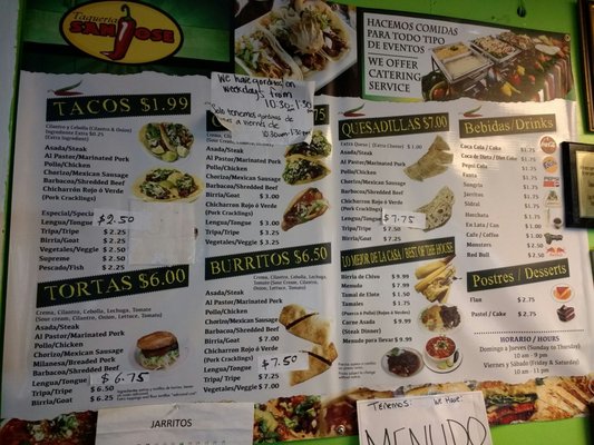 Menu photo 5 Taqueria San Jose Grand Rapids, MI