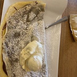 Enrica - Nutella crepe with vanilla gelato