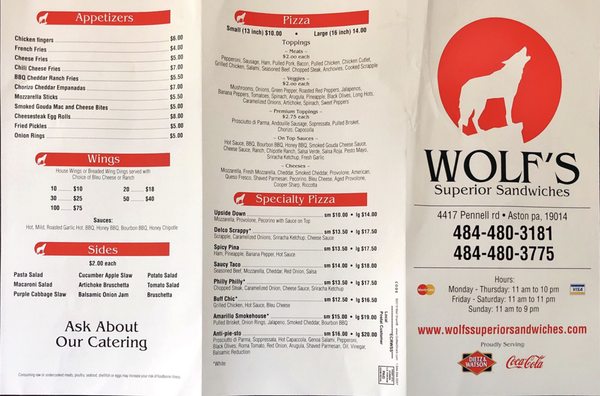 Menu photo 6 Wolf's Superior Sandwiches Aston, PA Menu photo 6 Wolf's Superior Sandwiches Aston, PA