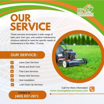 My Neighbor Services - Lawn Services Near Me - Allen, Texas My Neighbor Services - Lawn Services Near Me - Allen, Texas
