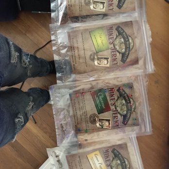 Mike's Jerky - Just a few of the flavors I've tried. Pineapple habanero is HOT. But the rest are just absolutely incredible for pretty much anyone. - Meat Shops Near Me - Albuquerque, New Mexico