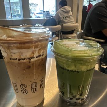 Plus 84 - Got the banana coco espresso drink and a matcha latte - Coffee & Tea Near Me - Seattle, Washington