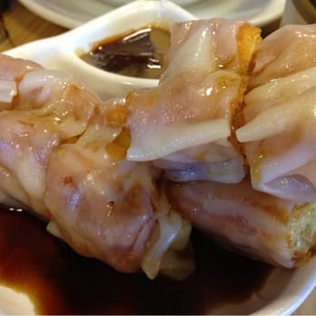 Koi Palace - Chinese donut wrapped in "chang fen" with soy sauce and a side of sesame sauce. - Dim Sum Near Me - Dublin, California Koi Palace - Chinese donut wrapped in "chang fen" with soy sauce and a side of sesame sauce. - Dim Sum Near Me - Dublin, California
