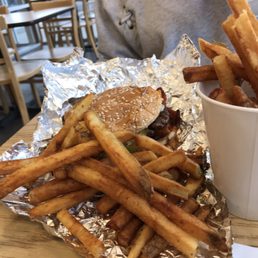 This is little fries and a little bacon cheeseburger-little?