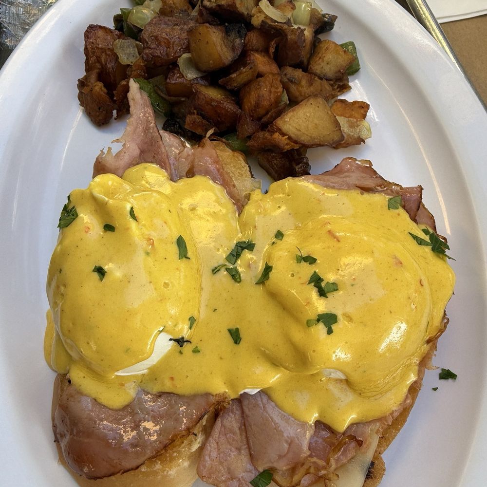 Spanish Bakery & Cafe - Eggs Benedict with potatoes - Spanish Near Me - Saint Augustine, Florida