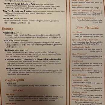 The Elephant Walk - Dine-Out Boston Menu (2/2) as of 3/3/26 - Cambodian Near Me - Boston, Massachusetts