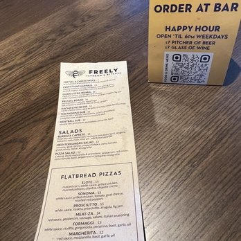 Freely Taproom & Kitchen - Nice little menu! - Beer Bar Near Me - Tempe, Arizona Freely Taproom & Kitchen - Nice little menu! - Beer Bar Near Me - Tempe, Arizona