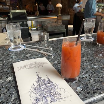 Lamplight Lounge - Bloody Mary and outdoor bar area! - New American Near Me - Anaheim, California