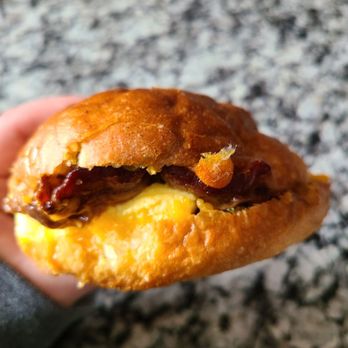 Amelia’s - Breakfast Sandwich Special (egg souffle, bacon, cheddar cheese, ramp tomato aioli) - Bakeries Near Me - Indianapolis, Indiana Amelia’s - Breakfast Sandwich Special (egg souffle, bacon, cheddar cheese, ramp tomato aioli) - Bakeries Near Me - Indianapolis, Indiana